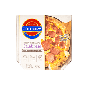 Pizza Artesanal Catupiry Sabor Calabresa com Borda de Catupiry Caixa 520g