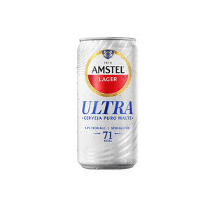 Cerveja Lager Sem Glúten Amstel Ultra Puro Malte Lata 269ml