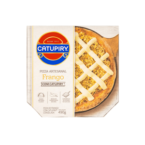 Pizza Congelada Artesanal Catupiry Sabor Frango com Catupiry Caixa 490g