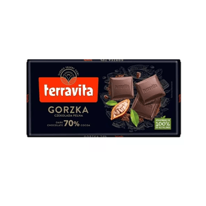 Chocolate em Barra Terravita 70% Cacau Embalagem 100g