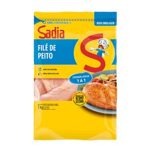 Filé de Peito de Frango Congelado SADIA Zip Pacote 1kg