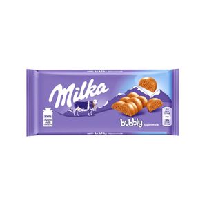 Chocolate em Barra Milka Bubbly Leche Embalagem 90g