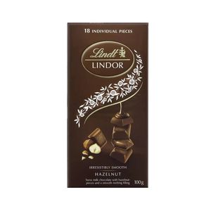 Chocolate em Barra  ao Leite com Avelã Lindt Lindor Singles Hazelnu Embalagem 100g