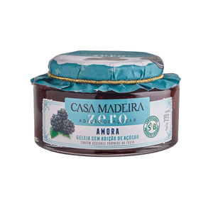 Geleia Zero Adição de Açúcar Casa Madeira Sabor Amora Pote 220g