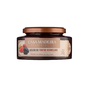 Geleia Tradicional Casa Madeira Sabor Frutas Vermelhas Pote 240g