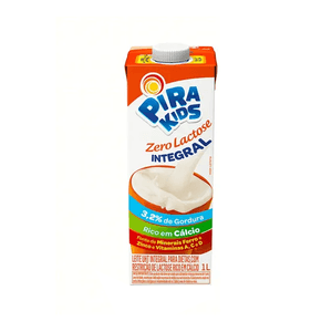 Leite Líquido UHT PIRA KIDS Integral Zero Lactose Caixa 1L