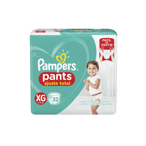 Fralda Descartável Infantil PAMPERS Pants Ajuste Total Tamanho XG Contém 32 Unidades