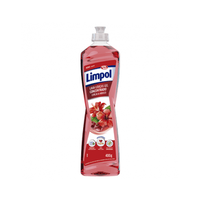 Detergente Lava Louças em Gel Limpol Cereja e Hibisco Embalagem 400ml