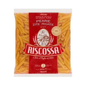 Macarrão Italiano Penne Rigate RISCOSSA com Sêmola Embalagem 500g