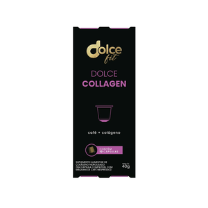 Café com Colágeno Hidrolisado em Cápsula Dolce Fit Contém 10 Unidades Caixa 40g