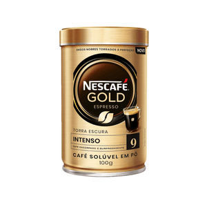 Café Solúvel em Pó Nescafé Gold Espresso Intenso Lata 100g