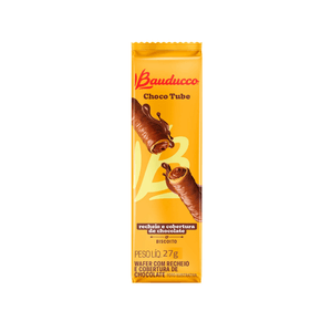 Biscoito Doce Bauducco Tube Chocolate Embalagem 27g