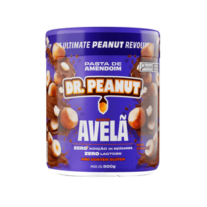 Pasta de Amendoim Dr. Peanut Zero Açúcar Sabor Avelã Pote 600g