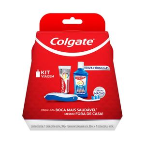 Kit colgate Total 12 Viagem com 1 Pasta de dente de 30G + 1 Escova de Dente + 1 Enxaguante Bucal de 60ml