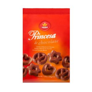 Biscoito Doce Vieira Princesa Sabor Chocolate Embalagem 200g