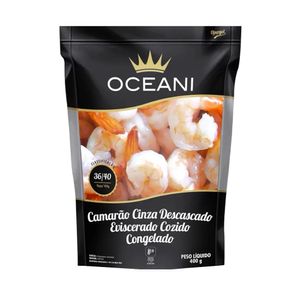 Camarão Descascado 36 / 40 Oceani Cozido Embalagem 400g