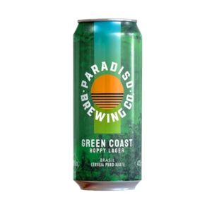 Cerveja Paradiso Brewing Co. Green Coast Hoppy Lager Lata 473ml