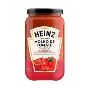 Molho Tomate Heinz Tradicional Pote Vidro 320g
