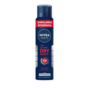 NIVEA MEN Desodorante Antitranspirante Aerossol Active Dry Impact 200ml
