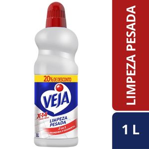 Limpador para Limpeza Pesada Cloro Ativo Embalagem Econômica, Veja, 1L
