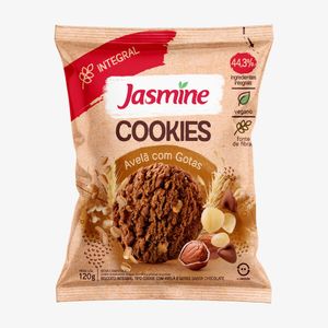 Biscoito Cookie Vegano Integral Avelã com Gotas de Chocolate Jasmine 120g