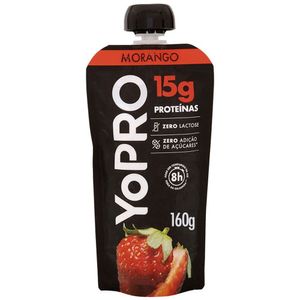 Iogurte YoPRO Pouch 15g de Proteínas Morango 160g