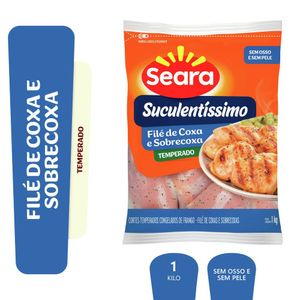 Filé de coxa e sobrecoxa temperada Suculentíssimo Seara IQF 1kg