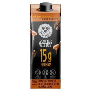 Bebida Láctea 15g Cappuccino Doce de Leite 3 Corações Power 250ml